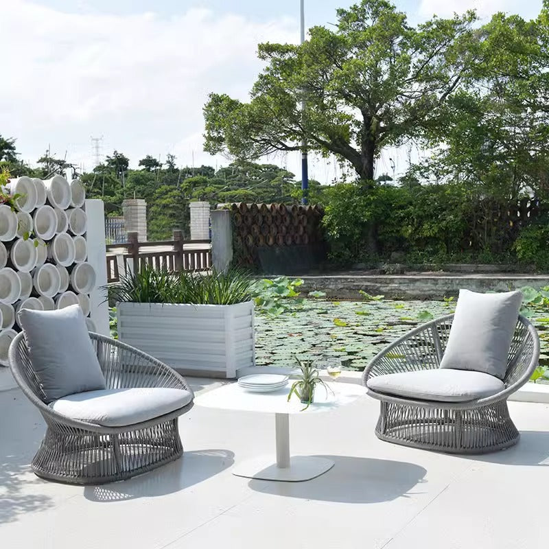 Sleek Waterproof Outdoor Coffee Table - 2-Tier For Outdoor Patio & Garden Lumendat