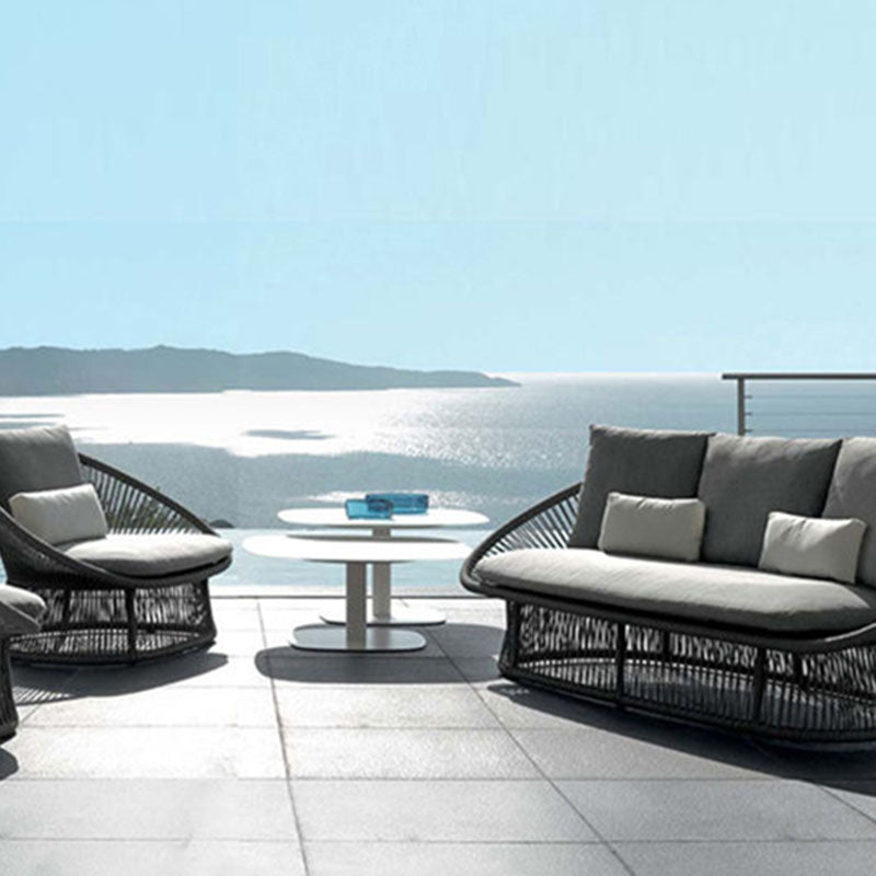 Sleek Waterproof Outdoor Coffee Table - 2-Tier For Outdoor Patio & Garden Lumendat