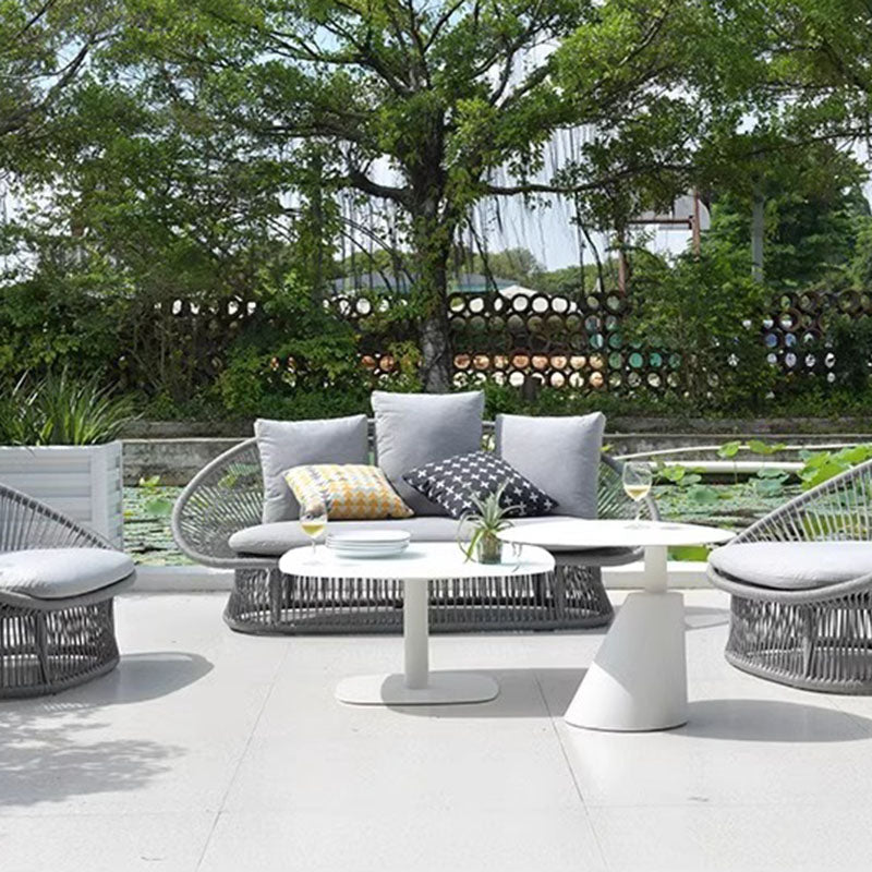 Sleek Waterproof Outdoor Coffee Table - 2-Tier For Outdoor Patio & Garden Lumendat