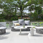 Sleek Waterproof Outdoor Coffee Table - 2-Tier For Outdoor Patio & Garden Lumendat