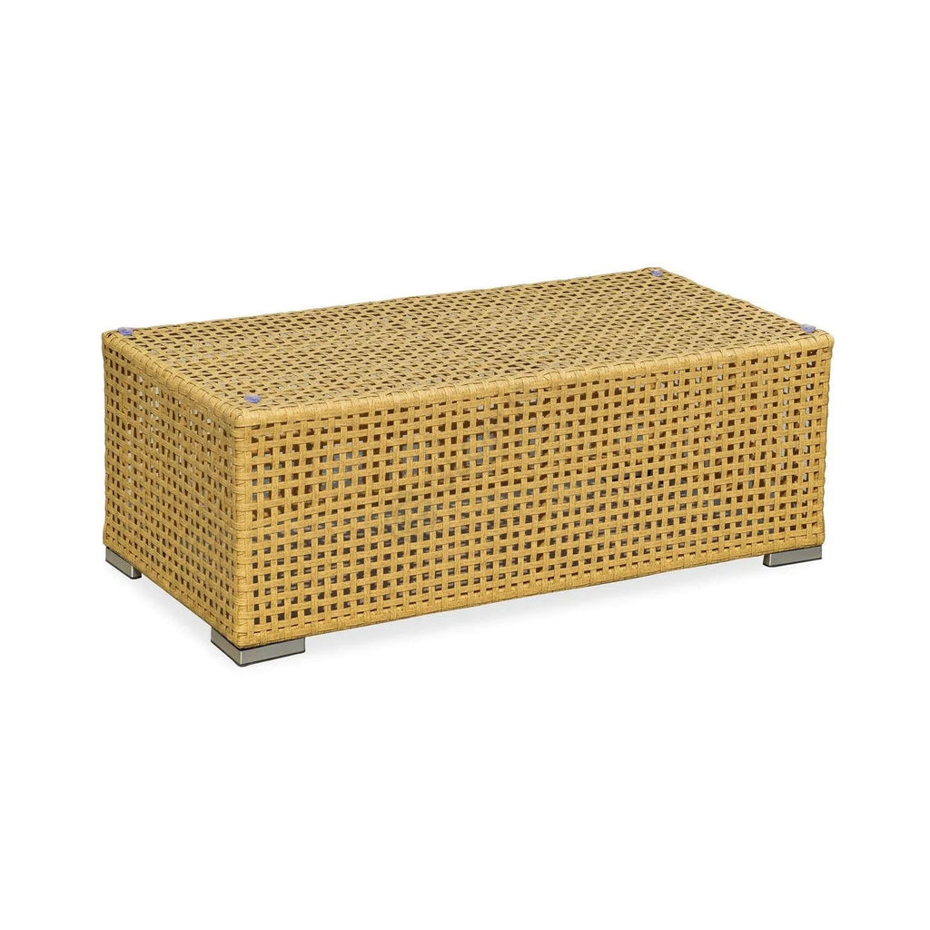 Rustic PE Rattan Weaving Outdoor Coffee Table – 1-Tier Waterproof Design For Outdoor Patio & Garden Lumendat