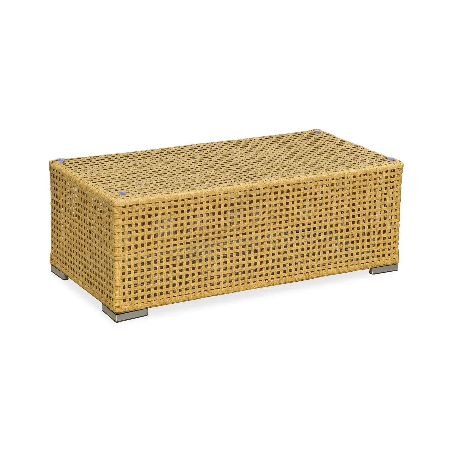 Rustic PE Rattan Weaving Outdoor Coffee Table – 1-Tier Waterproof Design For Outdoor Patio & Garden Lumendat