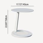 Corrosion-Resistant Minimalist Round Outdoor End Table - 1-Tier Durable Aluminum Frame For Garden & Balcony Lumendat