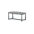 Corrosion-Resistant Rectangular Outdoor Coffee Table - 1-Tier Spacious Stoneware Top For Balcony & Garden Lumendat
