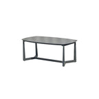 Corrosion-Resistant Rectangular Outdoor Coffee Table - 1-Tier Spacious Stoneware Top For Balcony & Garden Lumendat