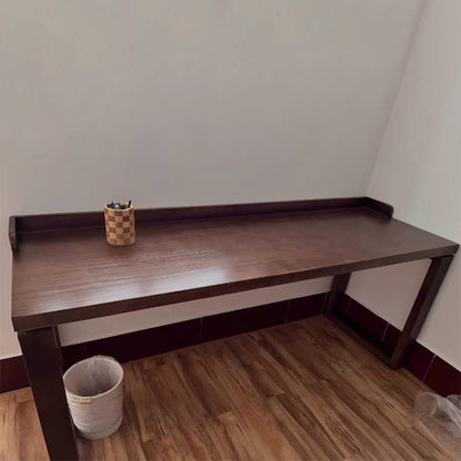 Traditional Rustic Rectangular Wood Desks Two Legs For Home Office