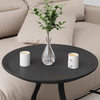 Modern Simplicity Round Cylinder Iron Carbon Steel End Table 1-Storage For Living Room Lumendat