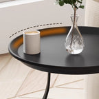 Modern Simplicity Round Cylinder Iron Carbon Steel End Table 1-Storage For Living Room Lumendat
