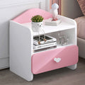 Lumendat Modern Simplicity Kids Plate Rectangular Cloud Handle Nightstand 1/2 Drawer For Bedside Lumendat