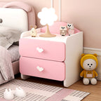 Lumendat Modern Simplicity Kids Plate Rectangular Cloud Handle Nightstand 1/2 Drawer For Bedside Lumendat