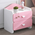 Lumendat Modern Simplicity Kids Plate Rectangular Cloud Handle Nightstand 1/2 Drawer For Bedside Lumendat