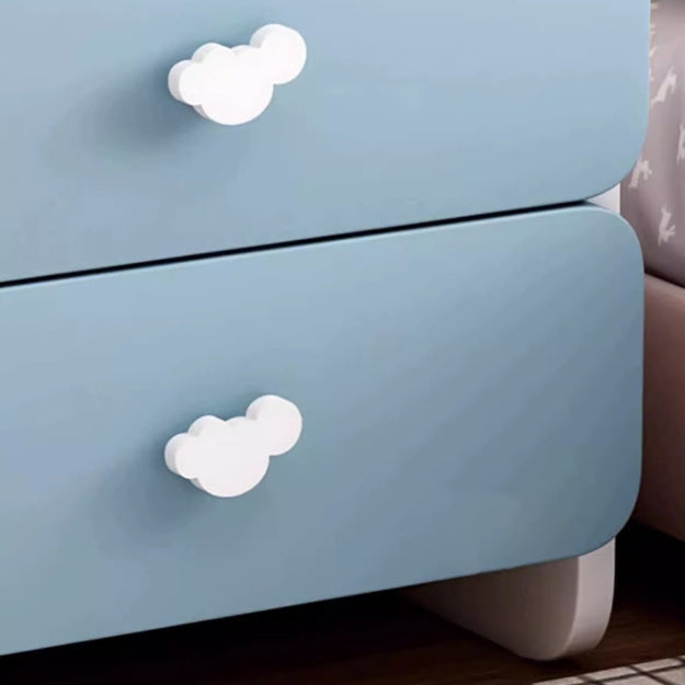 Lumendat Modern Simplicity Kids Plate Rectangular Cloud Handle Nightstand 1/2 Drawer For Bedside Lumendat