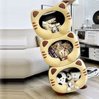 Lumendat Contemporary Creative PP Kids Cartoon Cat Nightstand 1-Storage Stackable For Bedside Lumendat
