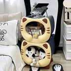 Lumendat Contemporary Creative PP Kids Cartoon Cat Nightstand 1-Storage Stackable For Bedside Lumendat