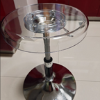 Modern Luxury Acrylic Carbon Steel Round Bar Stool For Dining Room DFM-F