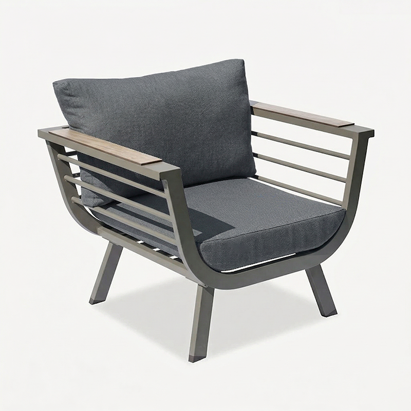 Contemporary Scandinavian Aluminum Outdoor Patio Sofa - 1/3 Seater For Balcony & Outdoor Lumendat