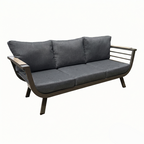 Contemporary Scandinavian Aluminum Outdoor Patio Sofa - 1/3 Seater For Balcony & Outdoor Lumendat
