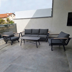 Contemporary Scandinavian Aluminum Outdoor Patio Sofa - 1/3 Seater For Balcony & Outdoor Lumendat