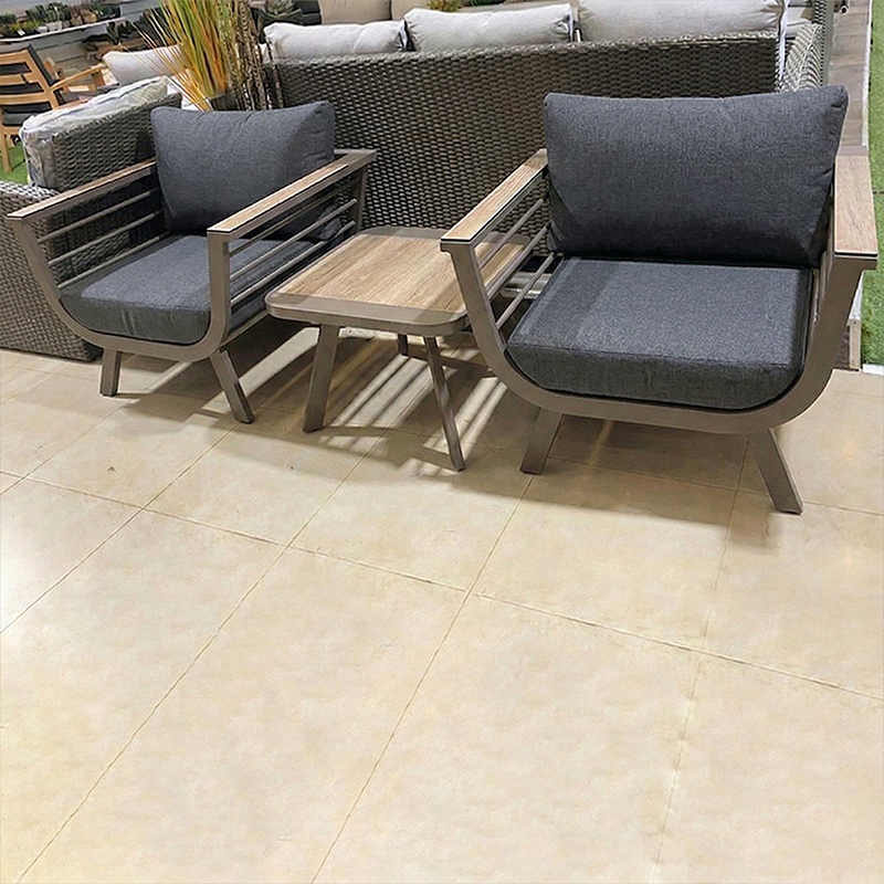 Contemporary Scandinavian Aluminum Outdoor Patio Sofa - 1/3 Seater For Balcony & Outdoor Lumendat
