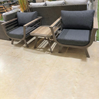 Contemporary Scandinavian Aluminum Outdoor Patio Sofa - 1/3 Seater For Balcony & Outdoor Lumendat