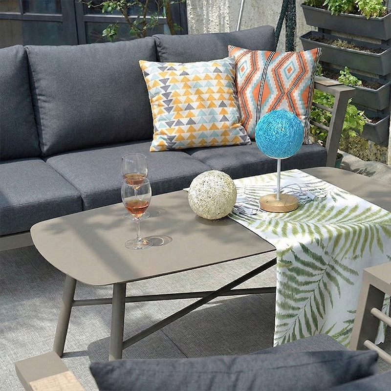 Contemporary Scandinavian Aluminum Outdoor Patio Sofa - 1/3 Seater For Balcony & Outdoor Lumendat