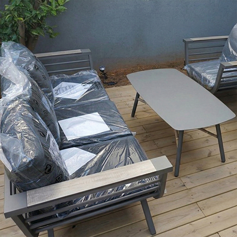 Contemporary Scandinavian Aluminum Outdoor Patio Sofa - 1/3 Seater For Balcony & Outdoor Lumendat