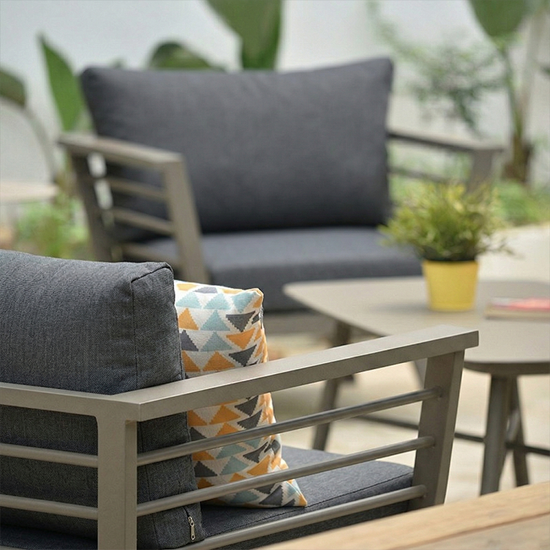 Contemporary Scandinavian Aluminum Outdoor Patio Sofa - 1/3 Seater For Balcony & Outdoor Lumendat