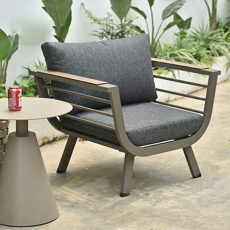 Contemporary Scandinavian Aluminum Outdoor Patio Sofa - 1/3 Seater For Balcony & Outdoor Lumendat