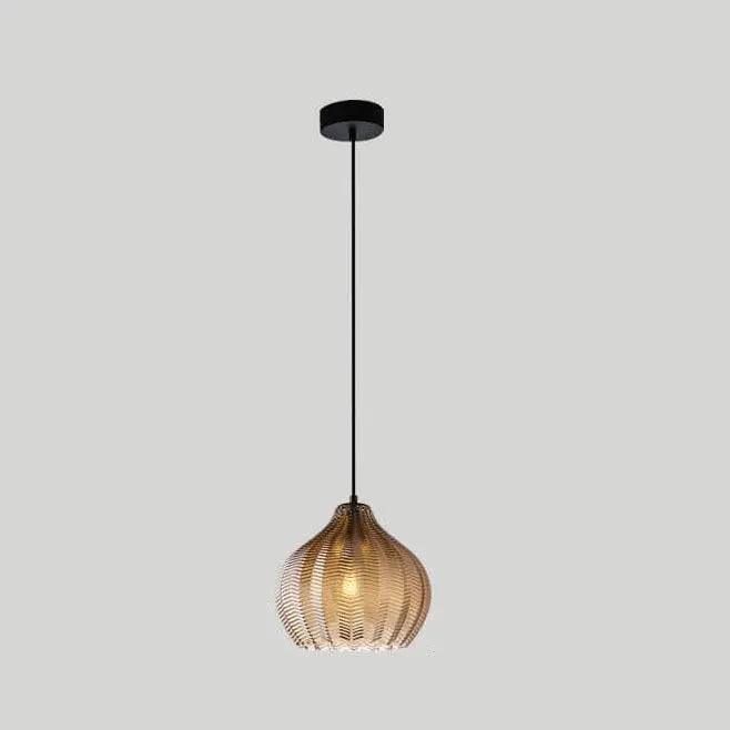 Nordic Textured Wavy Glass 1-light Barrel Pendant Light Lumendat
