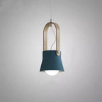 Modern Nordic 1-light Dome Wood Carrying Handle Pendant Light Lumendat