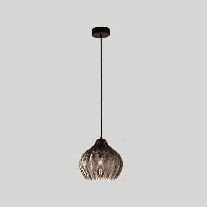 Nordic Textured Wavy Glass 1-light Barrel Pendant Light Lumendat
