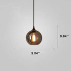 Modern Smoke Gray Glass 1-light LED Pendant Light Lumendat