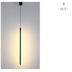 Minimalist Line 1-light Adjustable Long Line LED Pendant Light BulbSquare