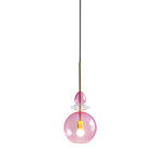 Nordic Colorful Candy Cane Glass 1-light LED Pendant Light BulbSquare