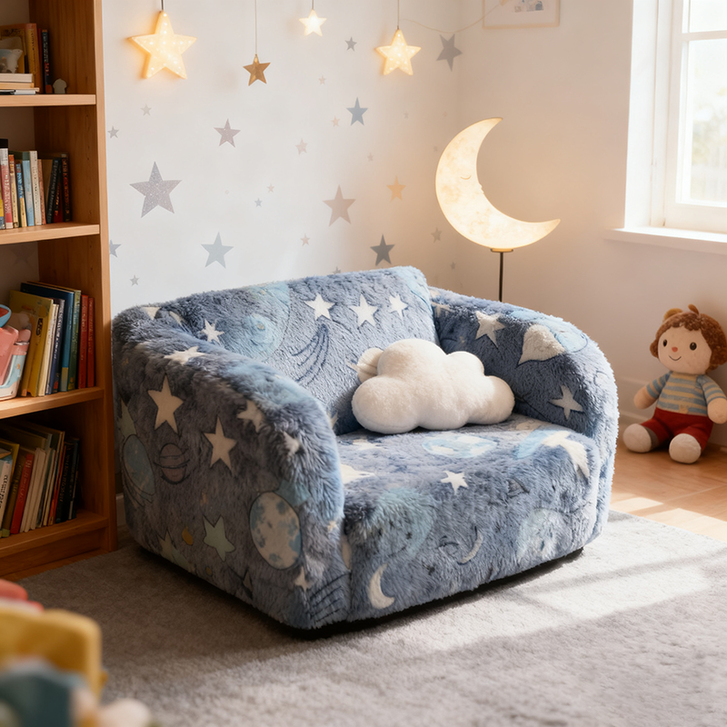 Lumendat Contemporary Creative Rectangular Kids Sofa: Compressible - Freely Combinable Backrest Armrest Sleeper Sofa For Living Room Lumendat