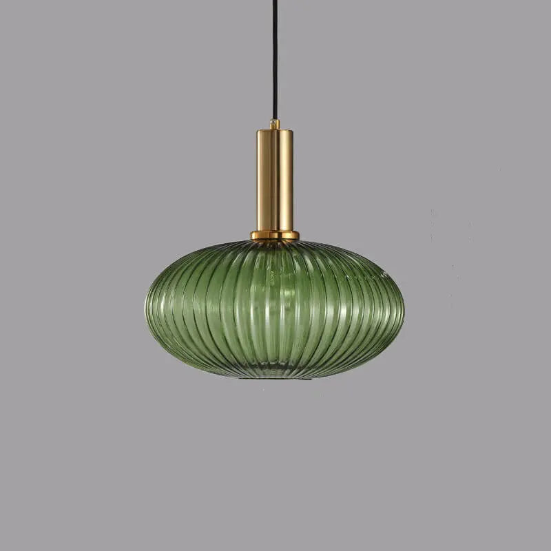 Minimalist Striped Glass Lantern 1-light Pendant Light Lumendat