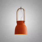 Modern Nordic 1-light Dome Wood Carrying Handle Pendant Light Lumendat