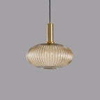 Minimalist Striped Glass Lantern 1-light Pendant Light Lumendat