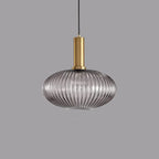Minimalist Striped Glass Lantern 1-light Pendant Light Lumendat