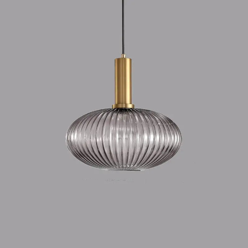 Minimalist Striped Glass Lantern 1-light Pendant Light Lumendat