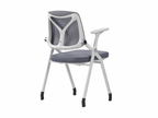 Modern PP Armrest & Mesh Back Ergonomic Folding Desk Chair - Minimalist High-Density Sponge Seat & Durable Frame For Home Office Lumendat