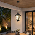 Traditional European Die-cast Aluminum Outdoor Waterproof 1-light Pendant Light for Outdoor BulbSquare