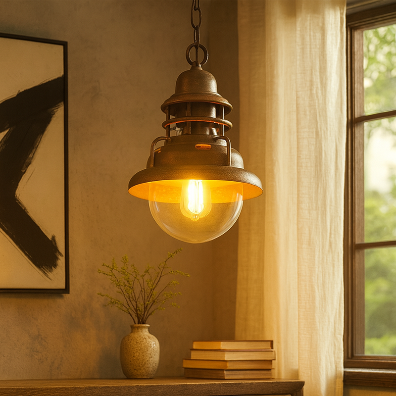 Industrial Truncated Shade 1-light Dome Pendant Light