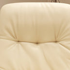 Contemporary Nordic Faux Nappa Leather Steel Desk Chair Backrest Armless For Home Office DFM-F