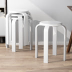 Contemporary Simplicity Density Board Solid Wood Dining Chair Backless Armless For Dining Room DFM-F
