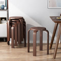 Contemporary Simplicity Density Board Solid Wood Dining Chair Backless Armless For Dining Room DFM-F