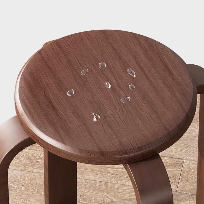 Contemporary Simplicity Density Board Solid Wood Dining Chair Backless Armless For Dining Room DFM-F