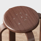 Contemporary Simplicity Density Board Solid Wood Dining Chair Backless Armless For Dining Room DFM-F