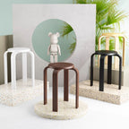 Contemporary Simplicity Density Board Solid Wood Dining Chair Backless Armless For Dining Room DFM-F
