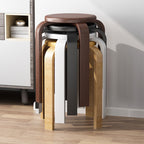 Contemporary Simplicity Density Board Solid Wood Dining Chair Backless Armless For Dining Room DFM-F